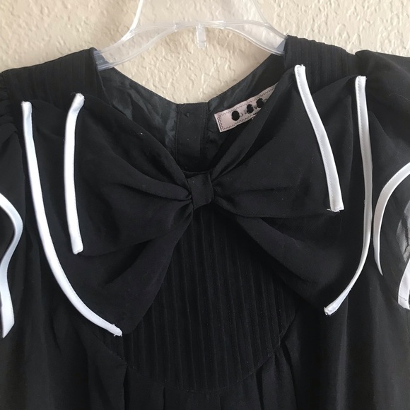 2 for 10 Black Bow Shift Dress - Picture 3 of 7